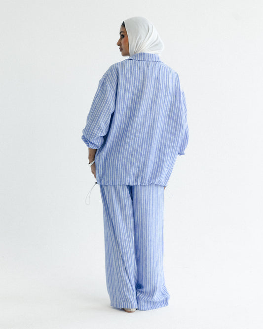 Sky Pinstripe Set