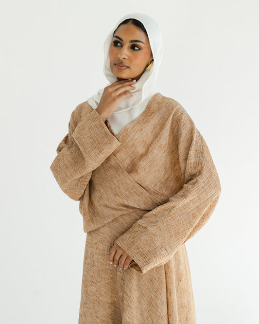 Camel Wrap Linen Set