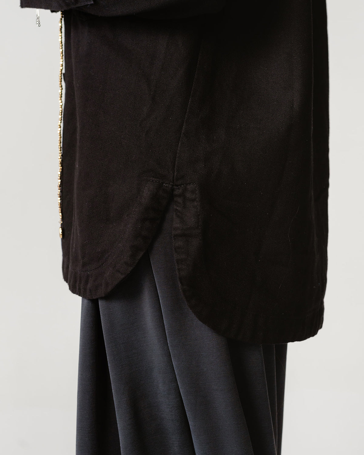 Black Pleated Wide-Leg Trousers