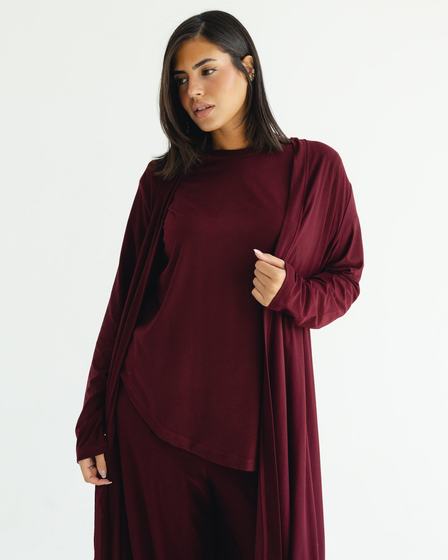 Burgundy Drape Set