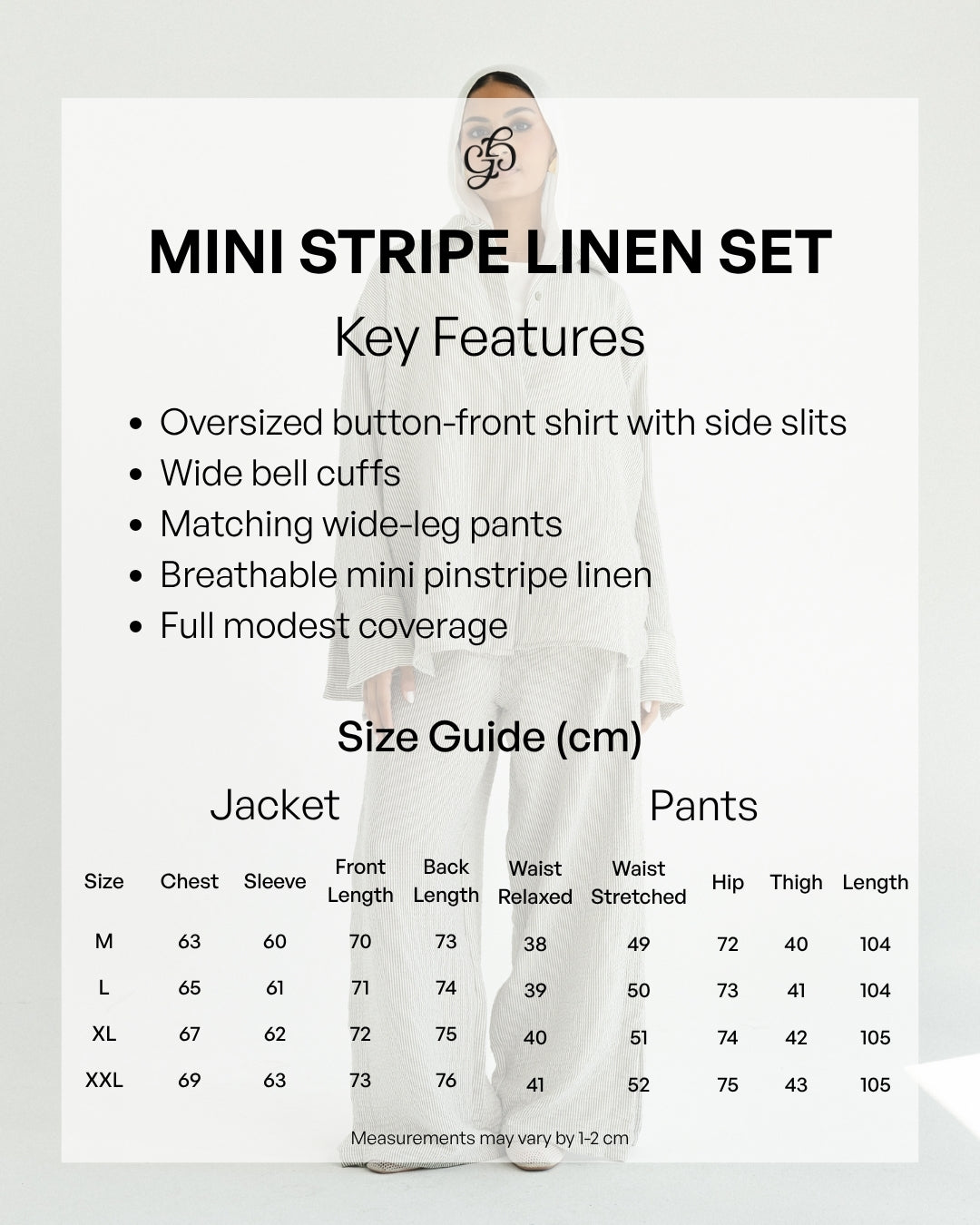 Moss Mini Stripe Linen Set