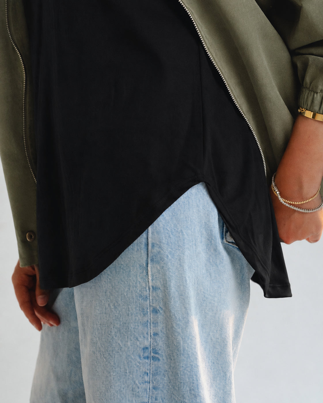 Black Boxy Tee