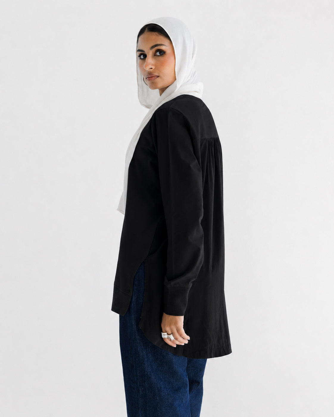 Noir Contrast Back Top