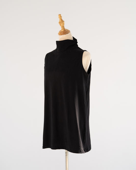 Black Mock-Neck Tank