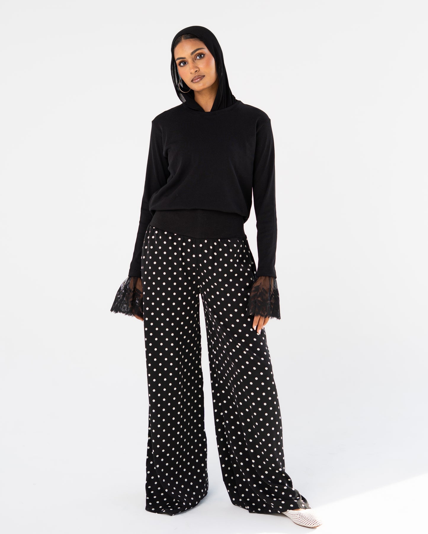 Black Polka Dot Pants
