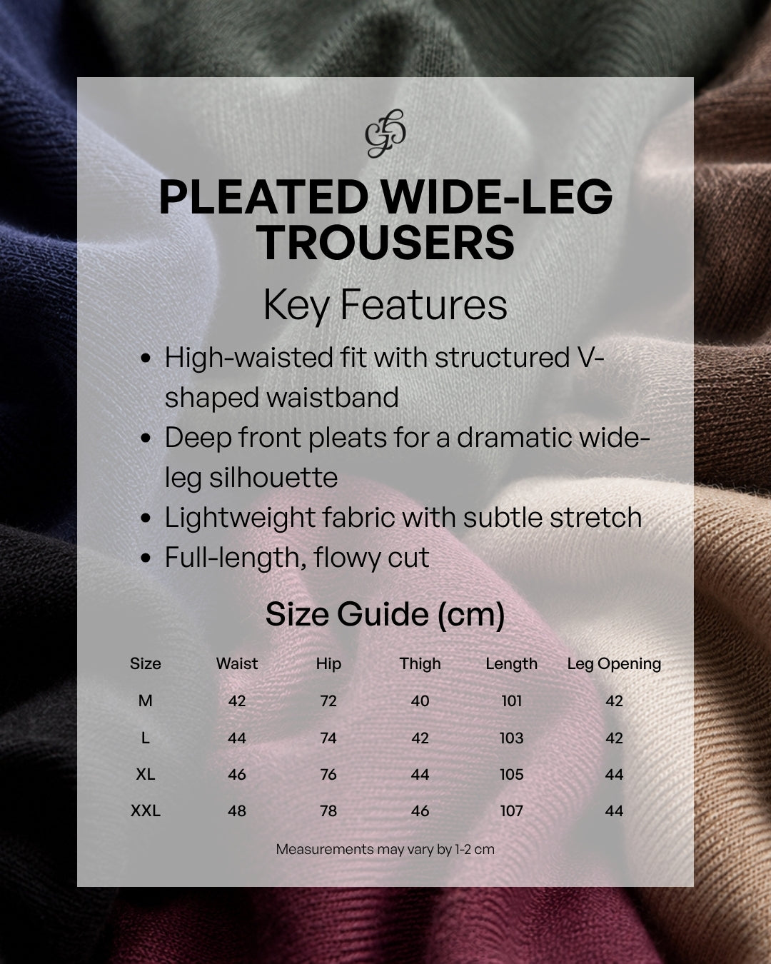 Pleated Wide-Leg Trousers