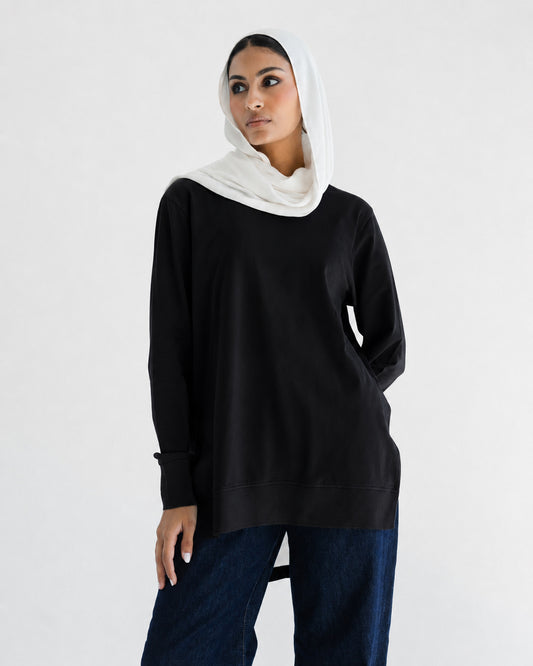 Noir Contrast Back Top
