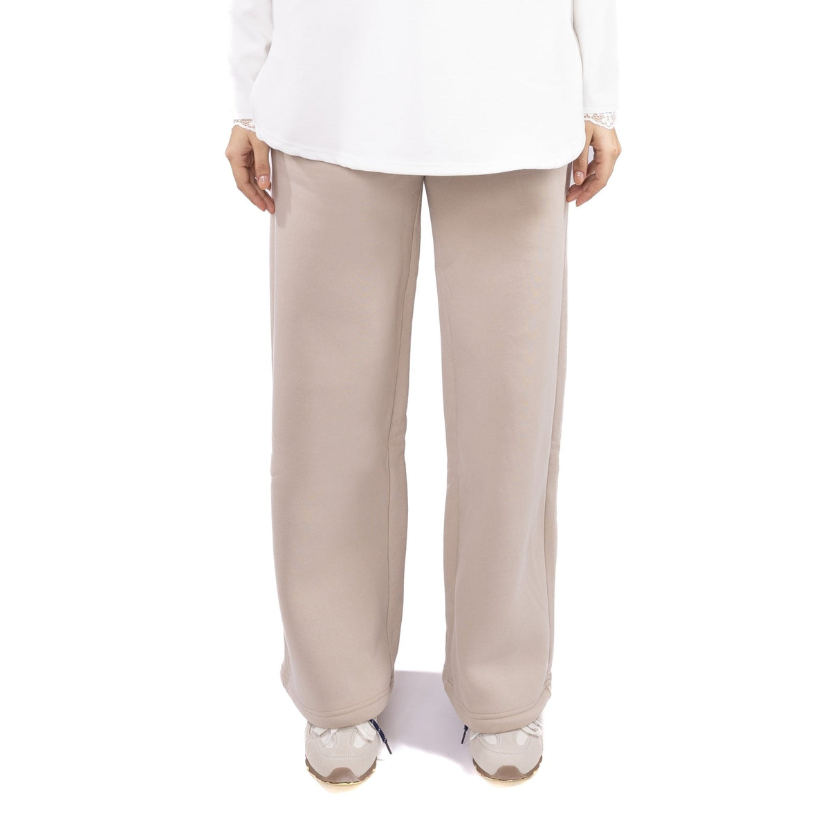 Beige Cozy Winter Sweat Pants