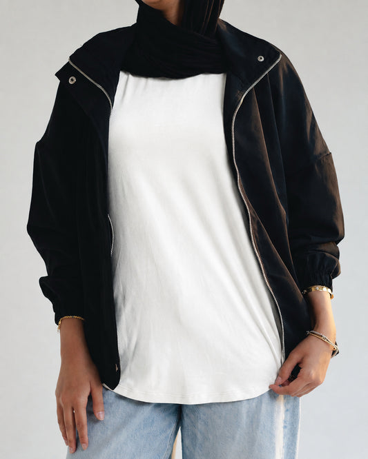 White Boxy Tee