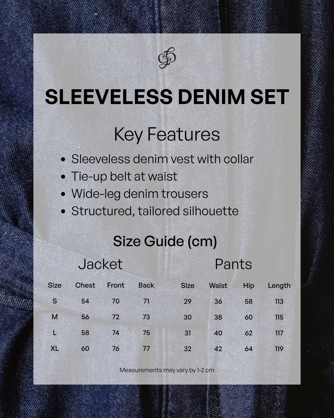 Sleeveless Denim Set
