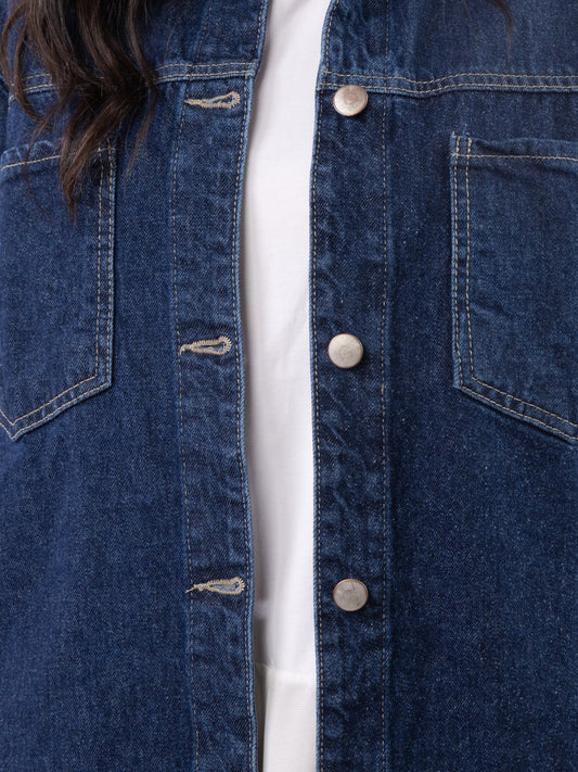 Night denim Jeans Jacket - Glow Modest