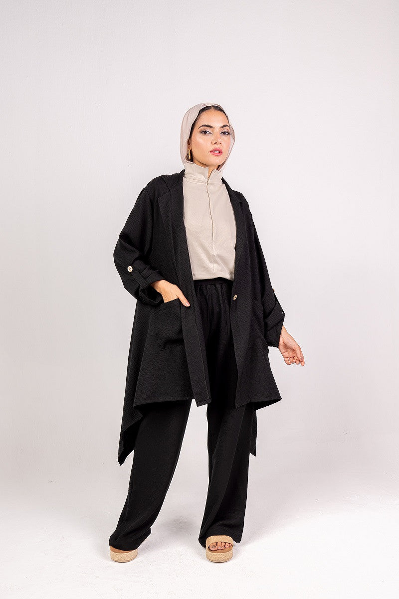 Domino Asymmetrical Kimono – Glow Modest