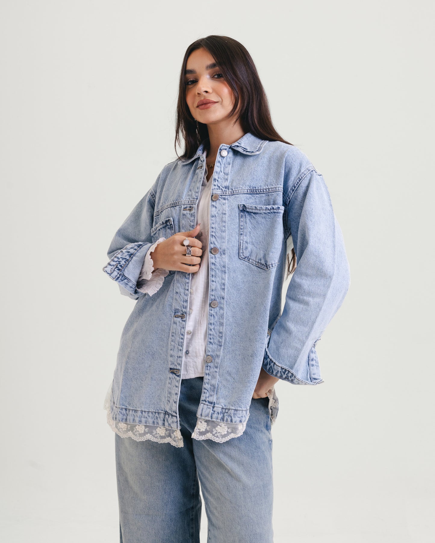 Sky Lace Denim Jacket