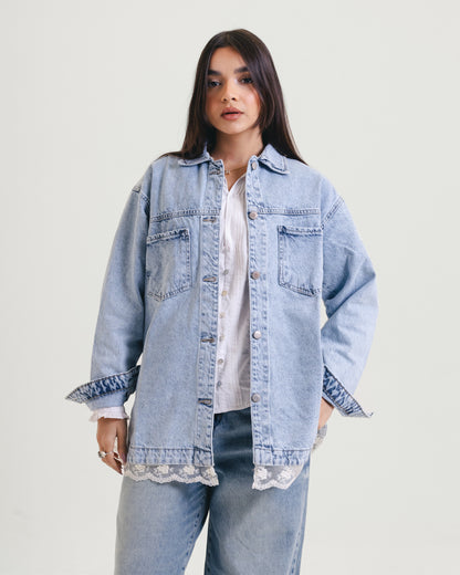 Sky Lace Denim Jacket