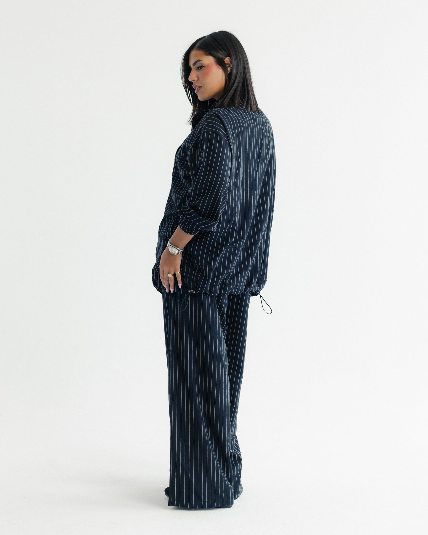 Midnight Pinstripe Set