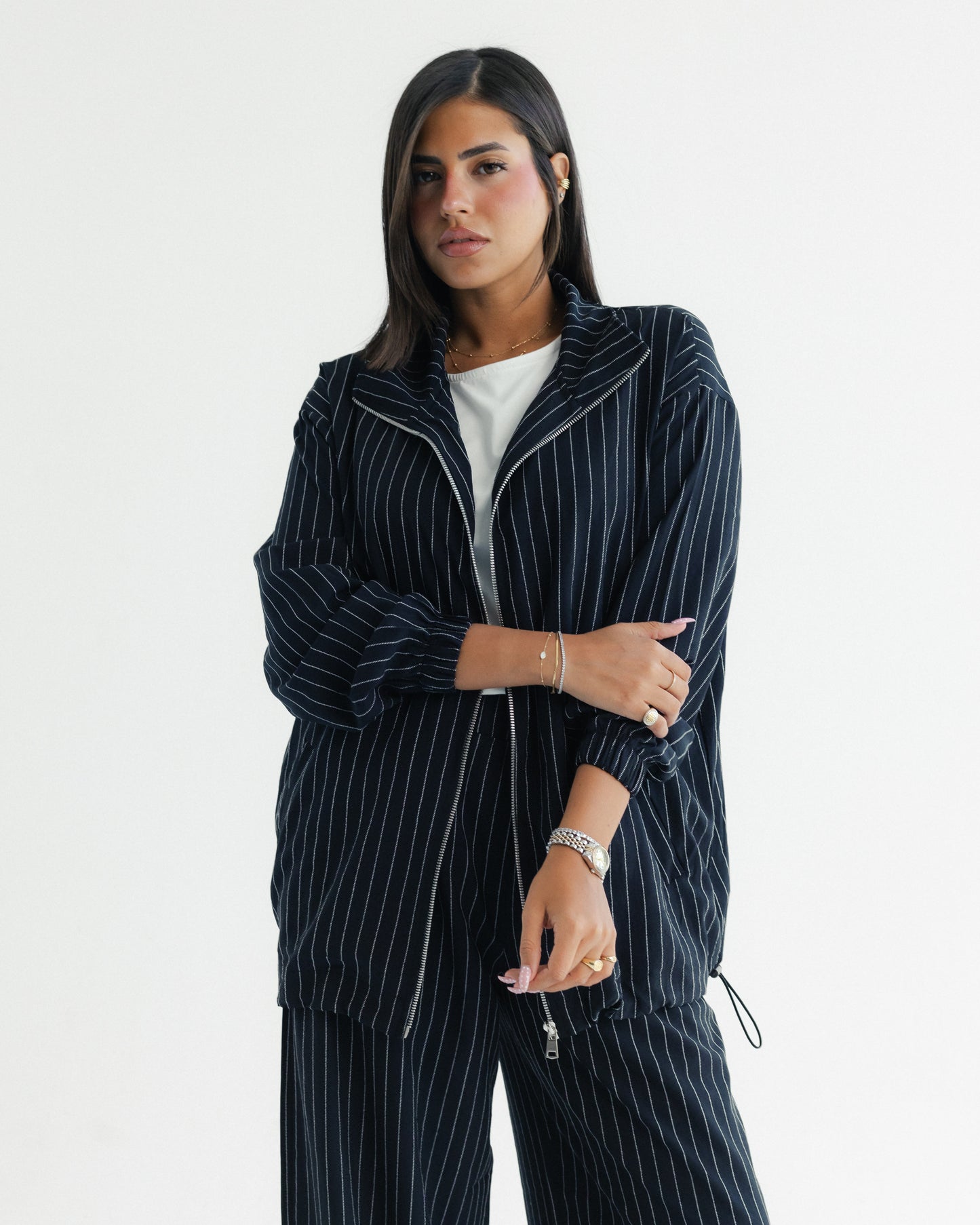 Midnight Pinstripe Set