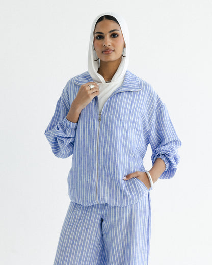 Sky Pinstripe Set