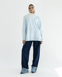Cloud Blue Contrast Back Top