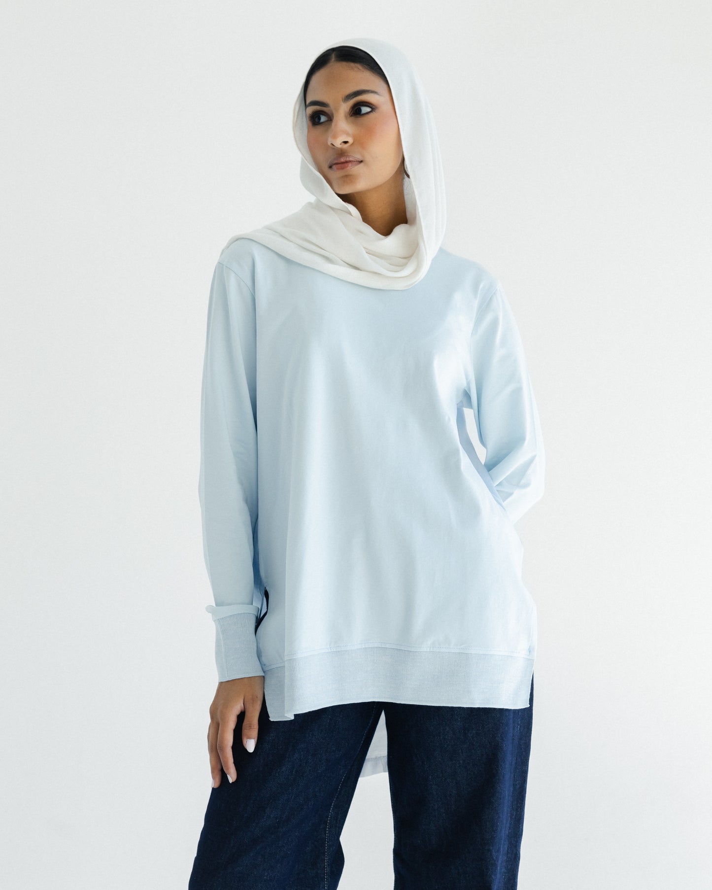 Cloud Blue Contrast Back Top