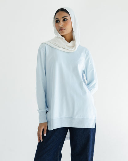 Cloud Blue Contrast Back Top