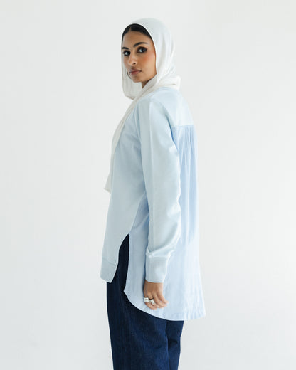 Cloud Blue Contrast Back Top