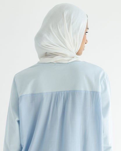 Cloud Blue Contrast Back Top