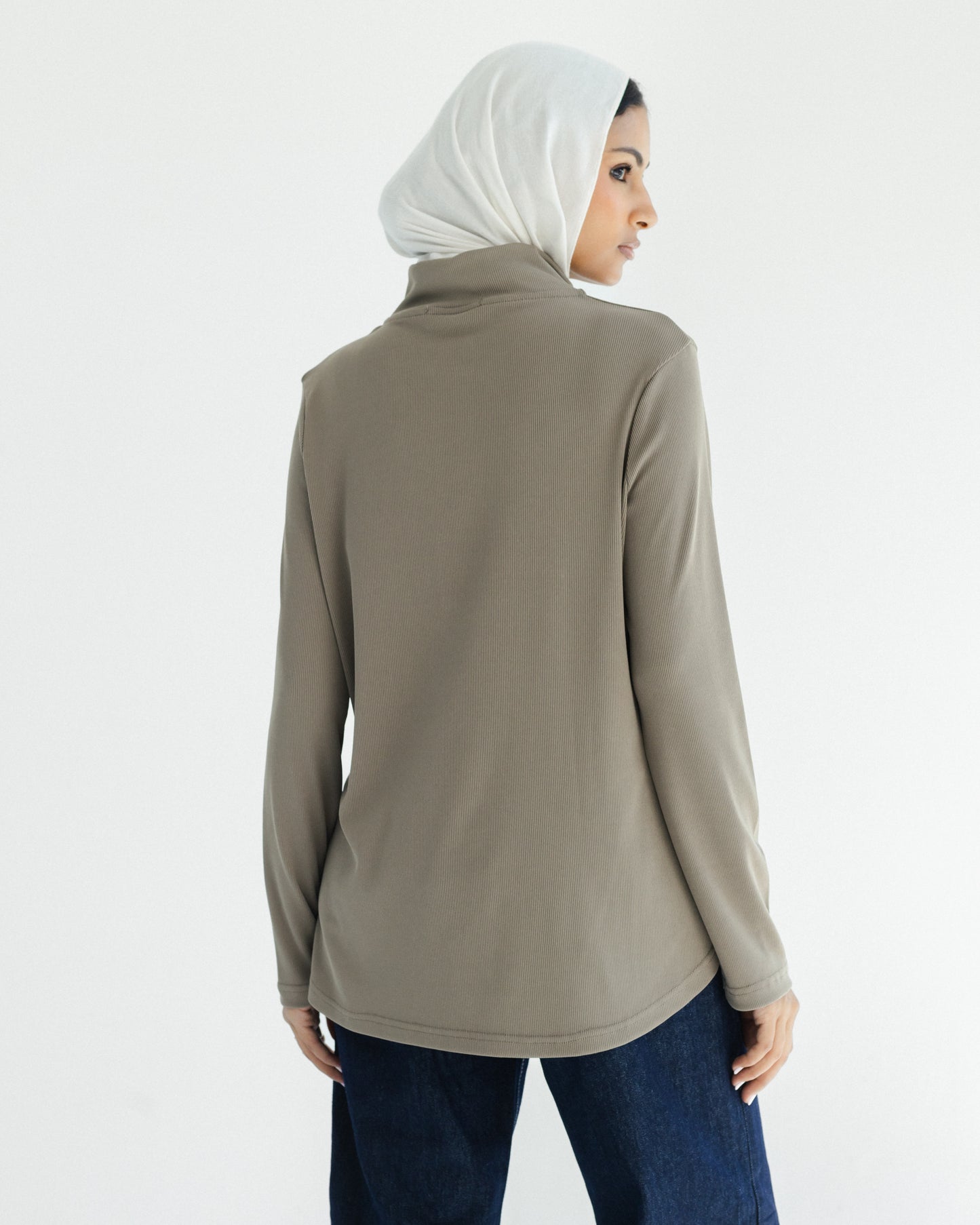 Taupe Ribbed Top