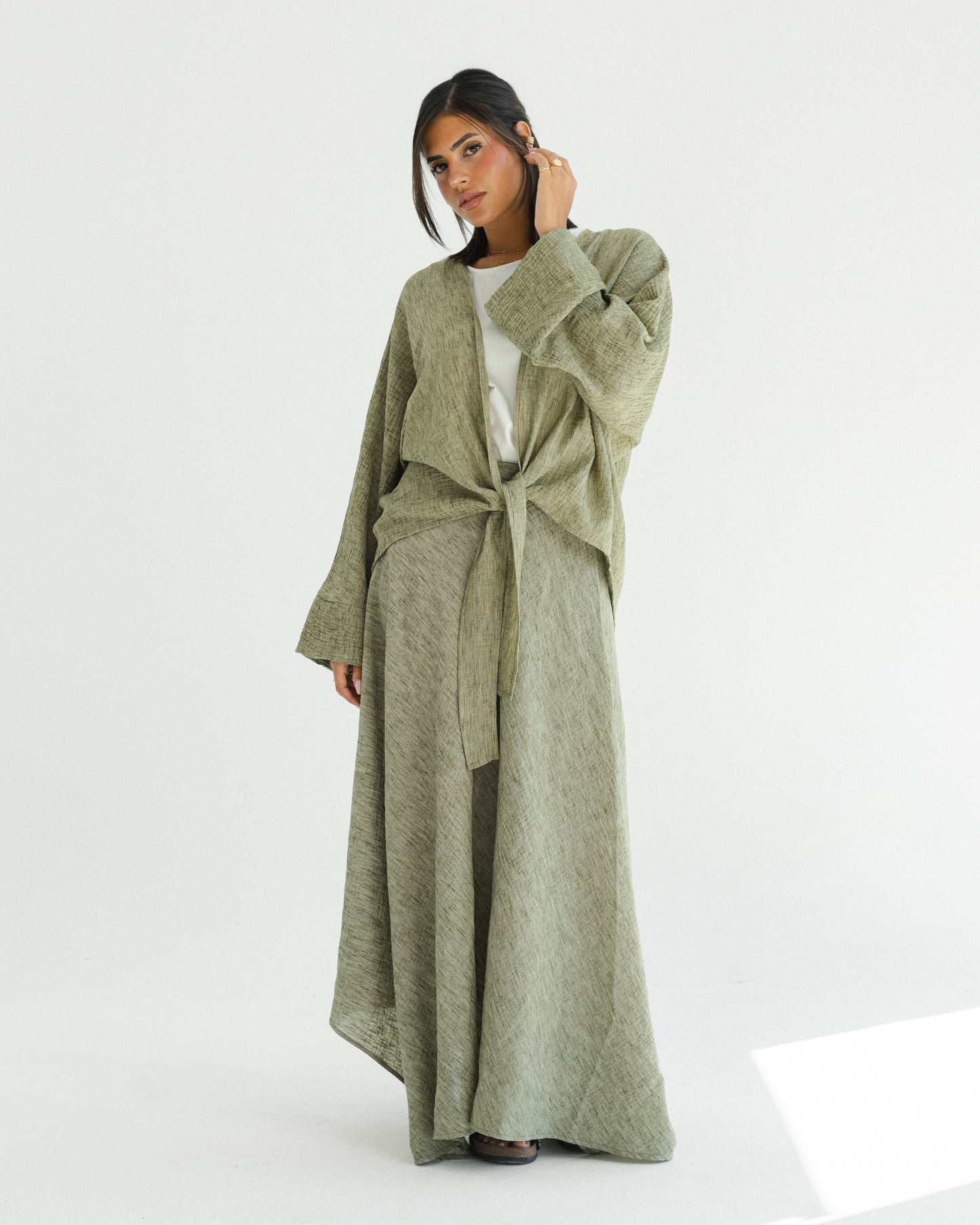 Sage Wrap Linen Set