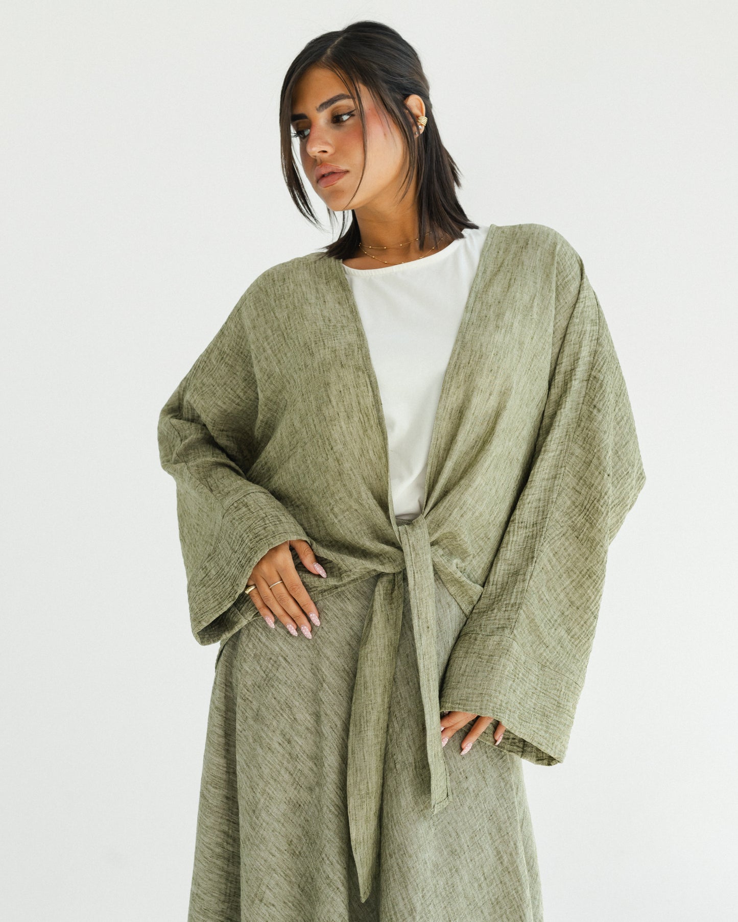 Sage Wrap Linen Set