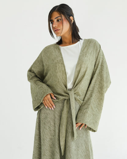 Sage Wrap Linen Set