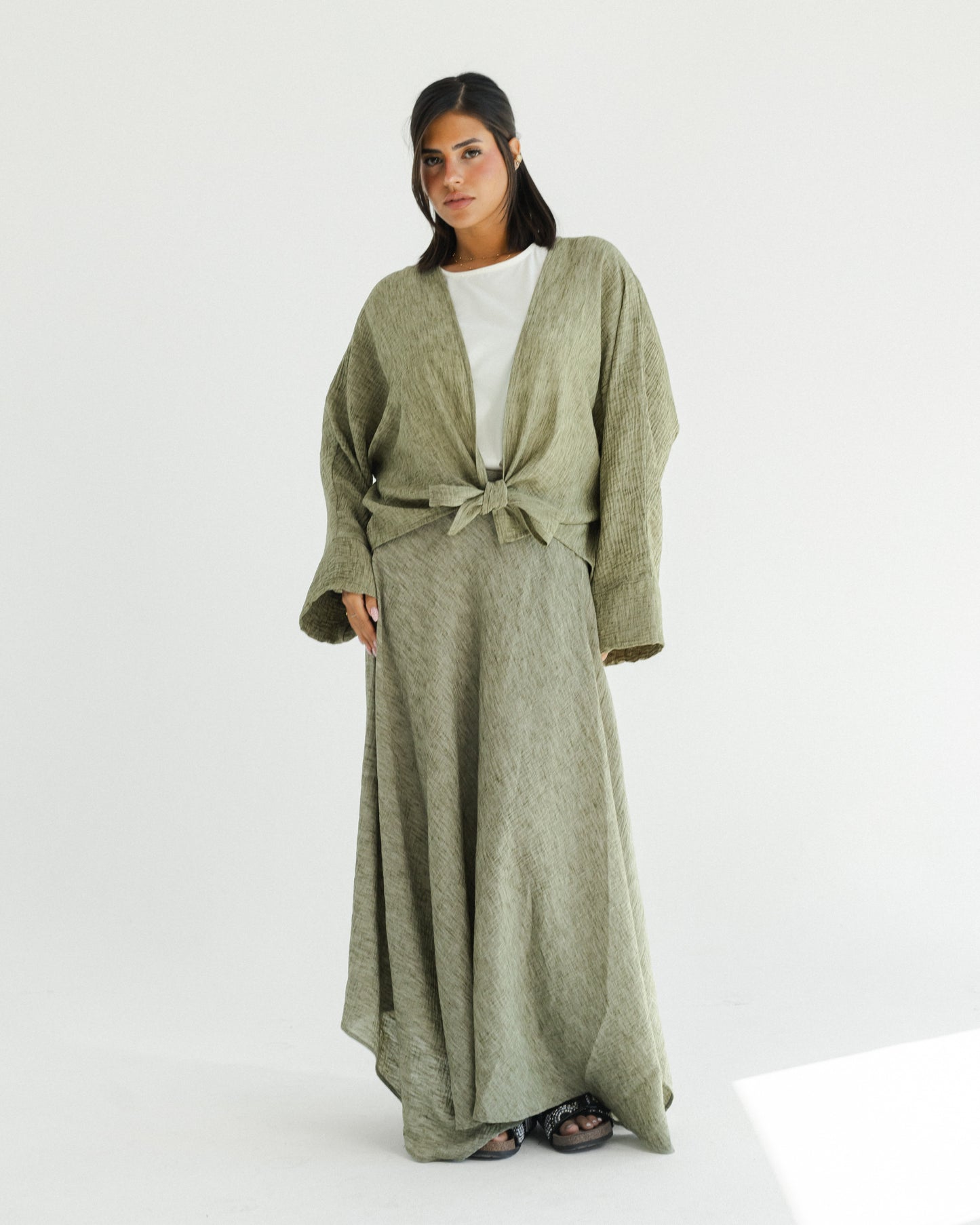 Sage Wrap Linen Set