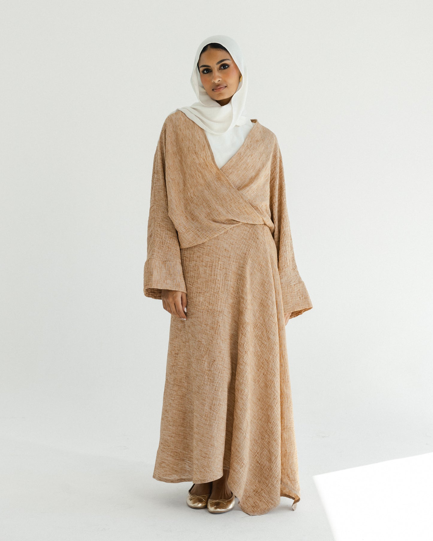 Camel Wrap Linen Set