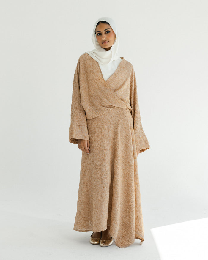 Camel Wrap Linen Set