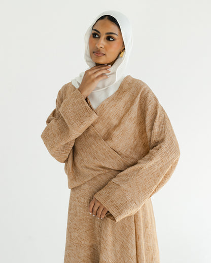 Camel Wrap Linen Set