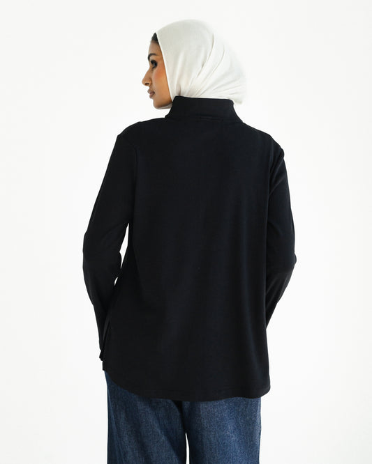 Noir Ribbed Top