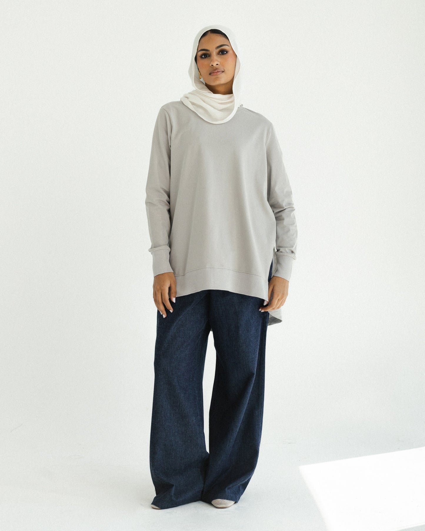 Stone Contrast Back Top