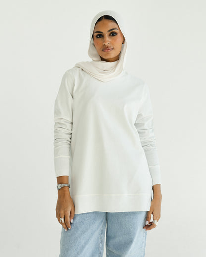 Ivory Contrast Back Top