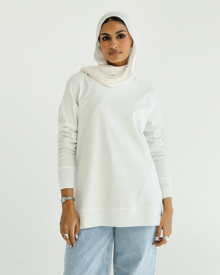 Ivory Contrast Back Top