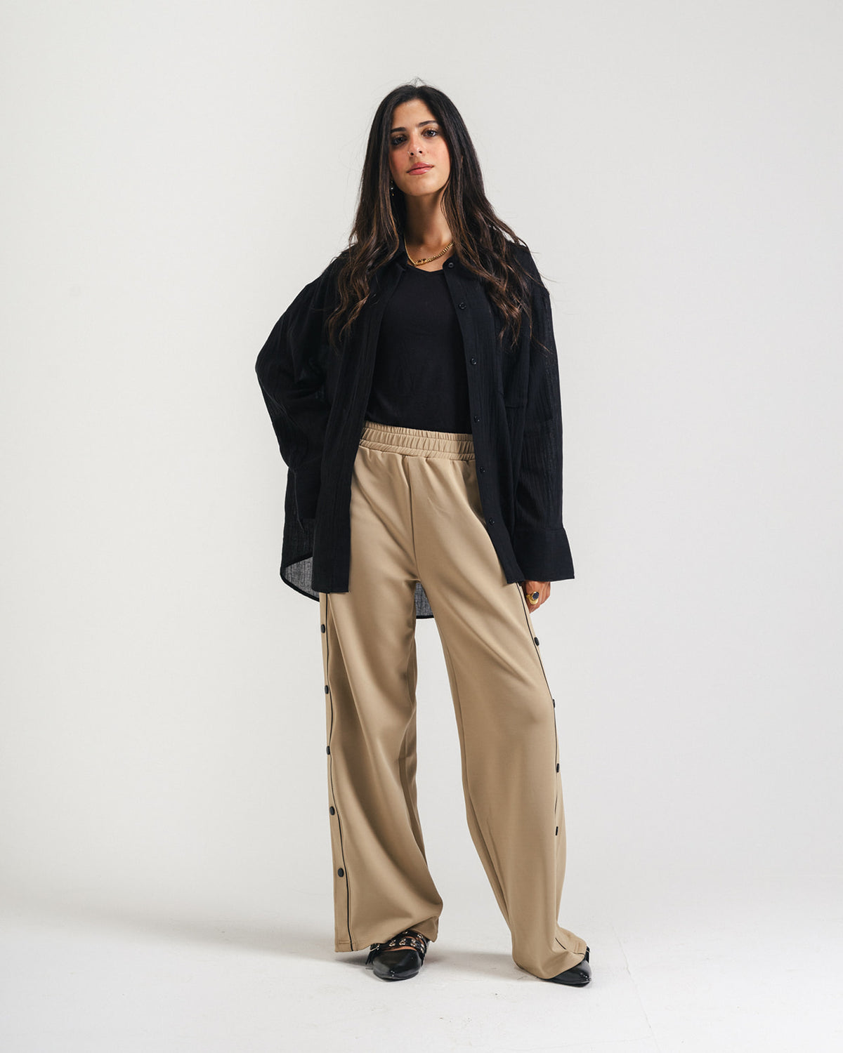 Beige Pop Pants