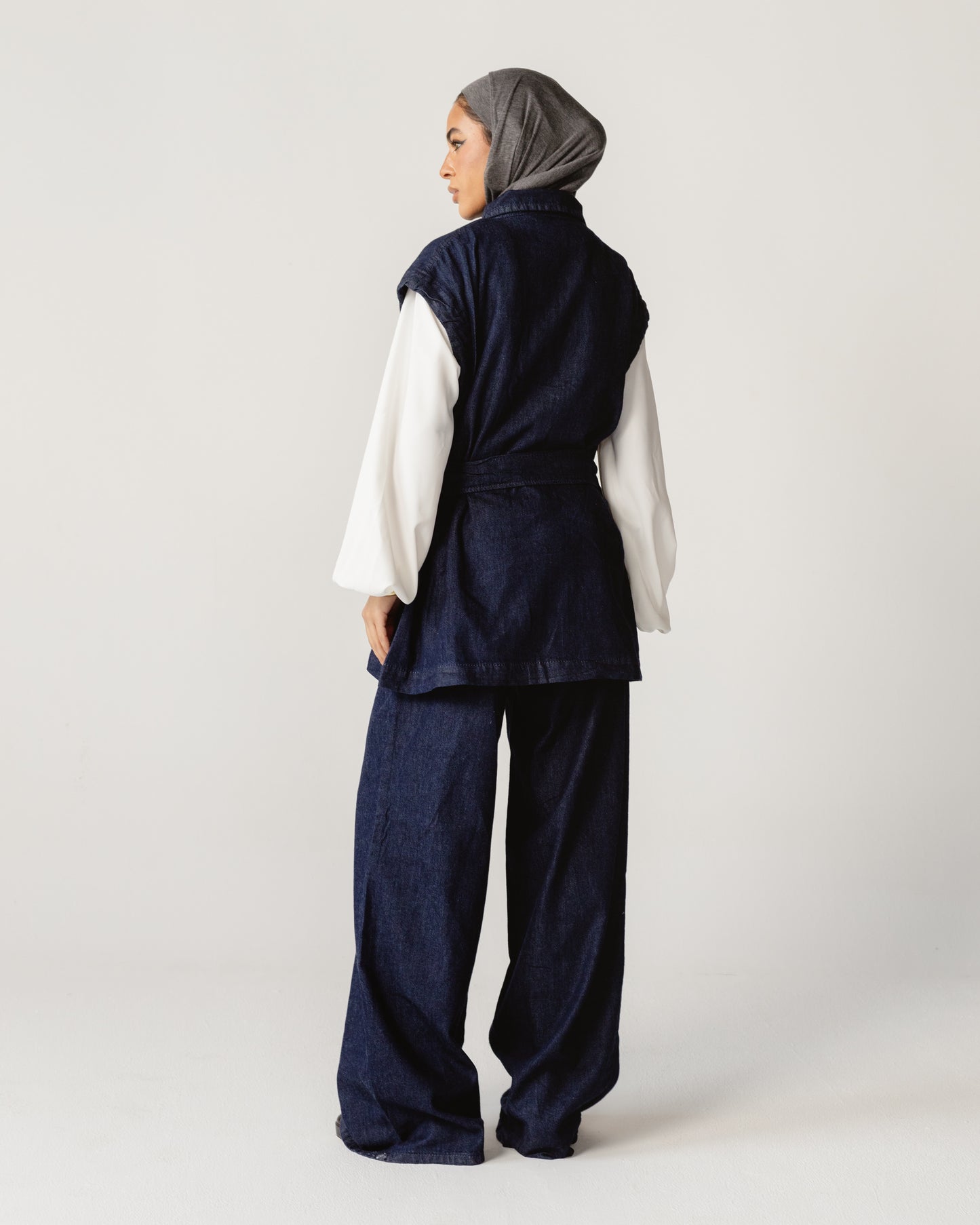 Sleeveless Denim Set