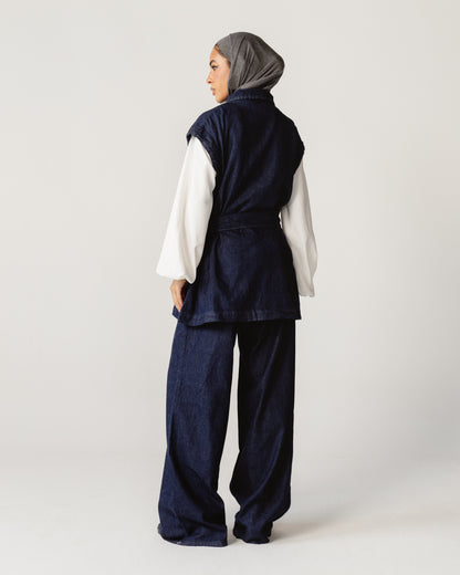 Sleeveless Denim Set