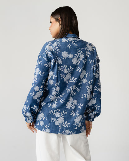 Embroidered Denim Set