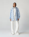 Sky Blue Embroidered Denim Set