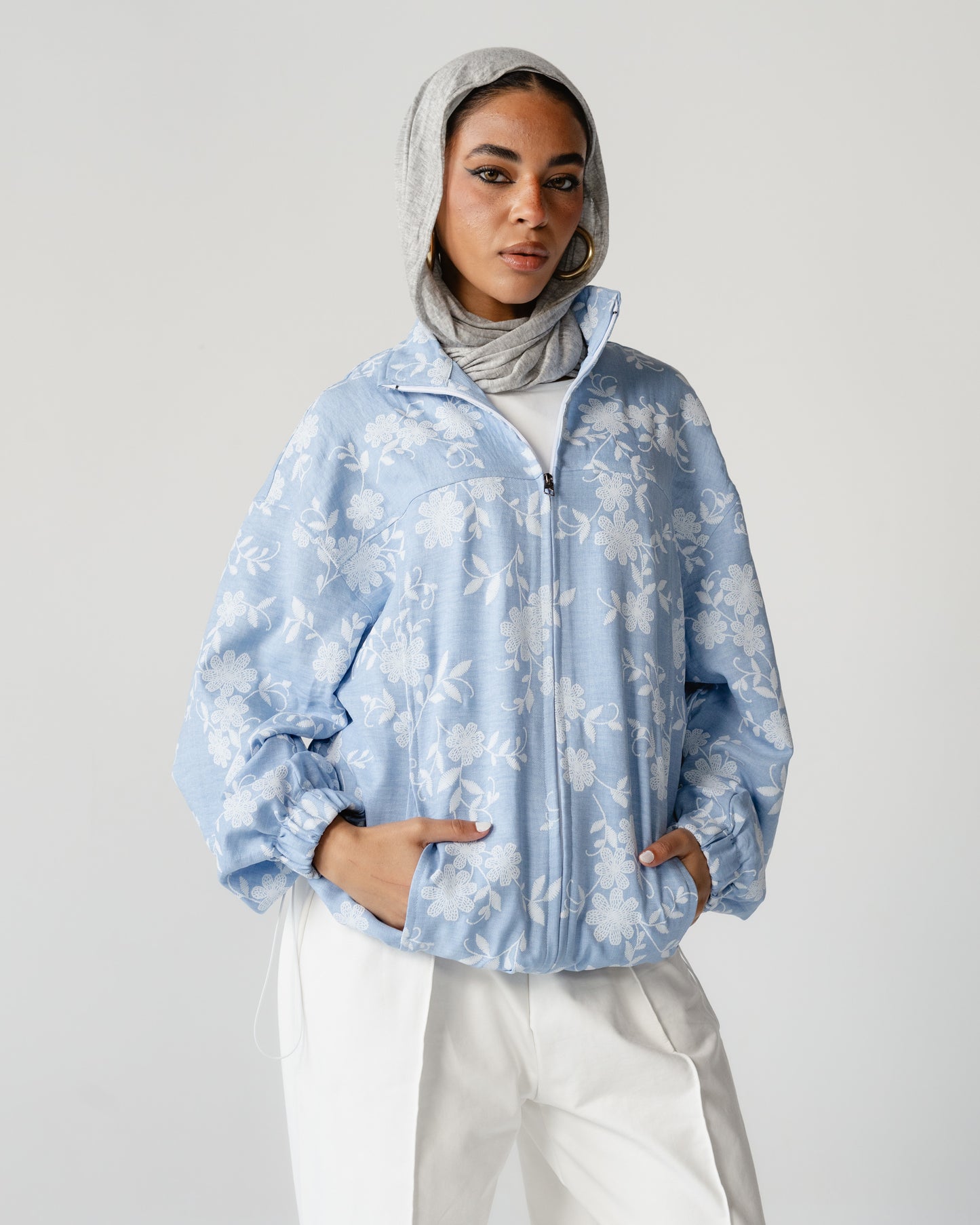 Embroidered Denim Set