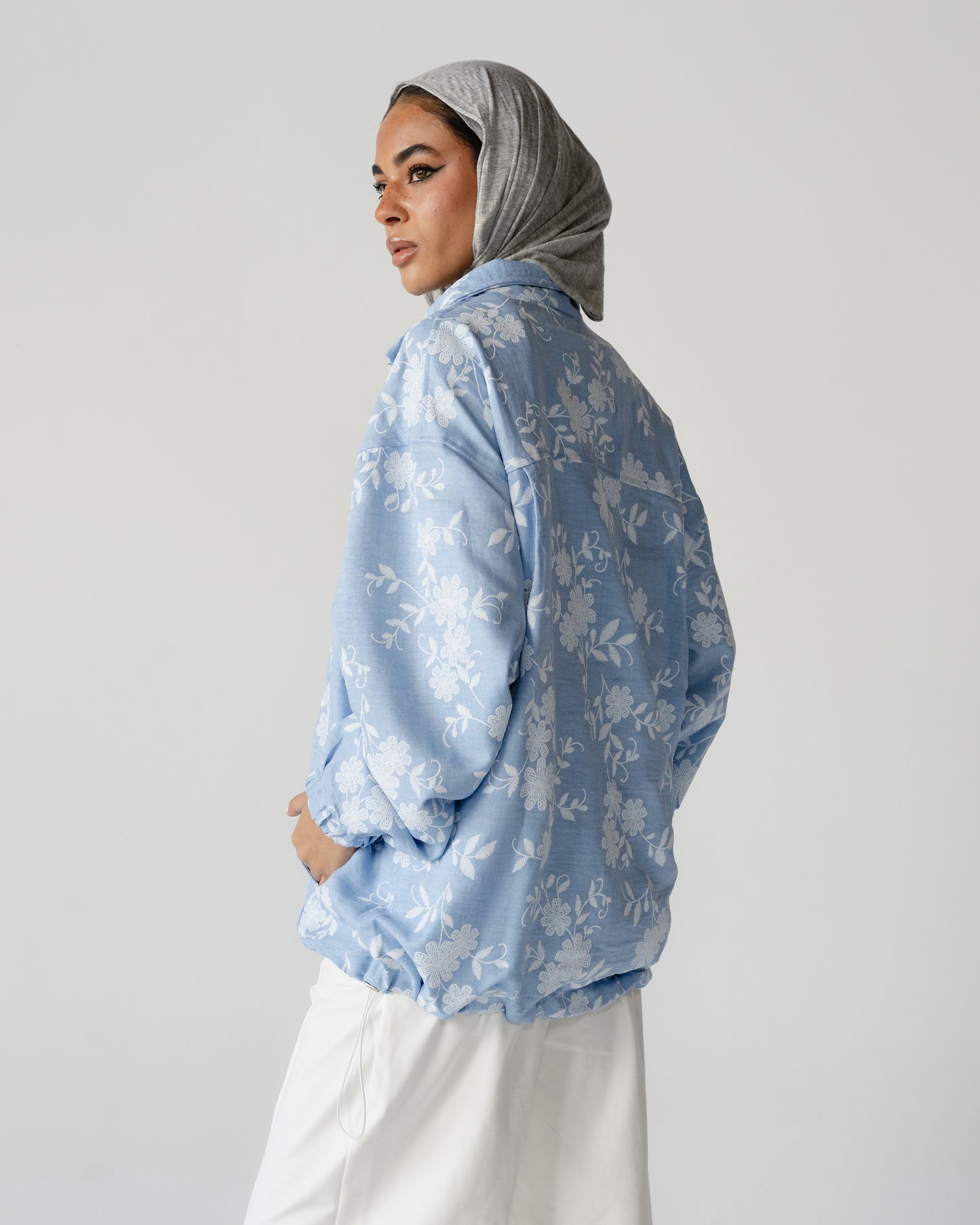 Embroidered Denim Set