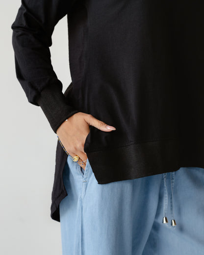Contrast Back Top