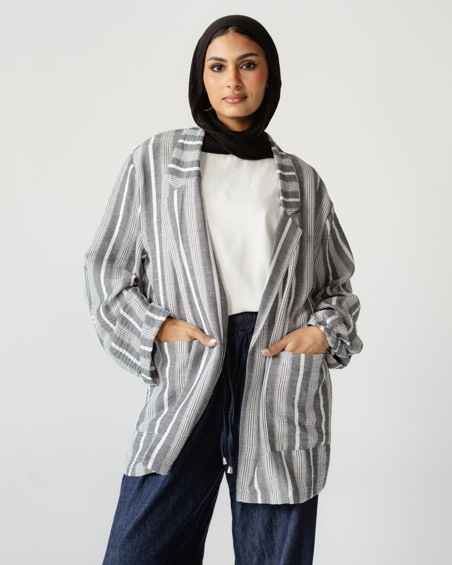 Striped Oversized Blazer