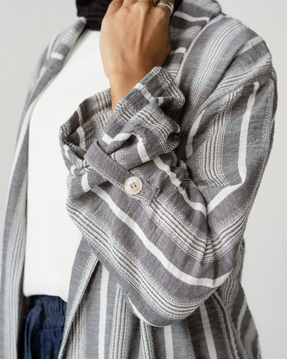 Striped Oversized Blazer