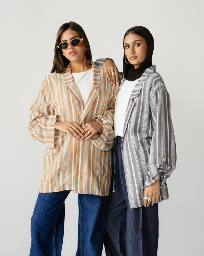 Striped Oversized Blazer