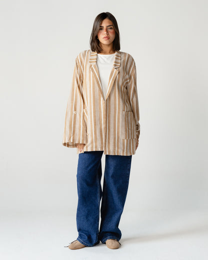 Striped Oversized Blazer